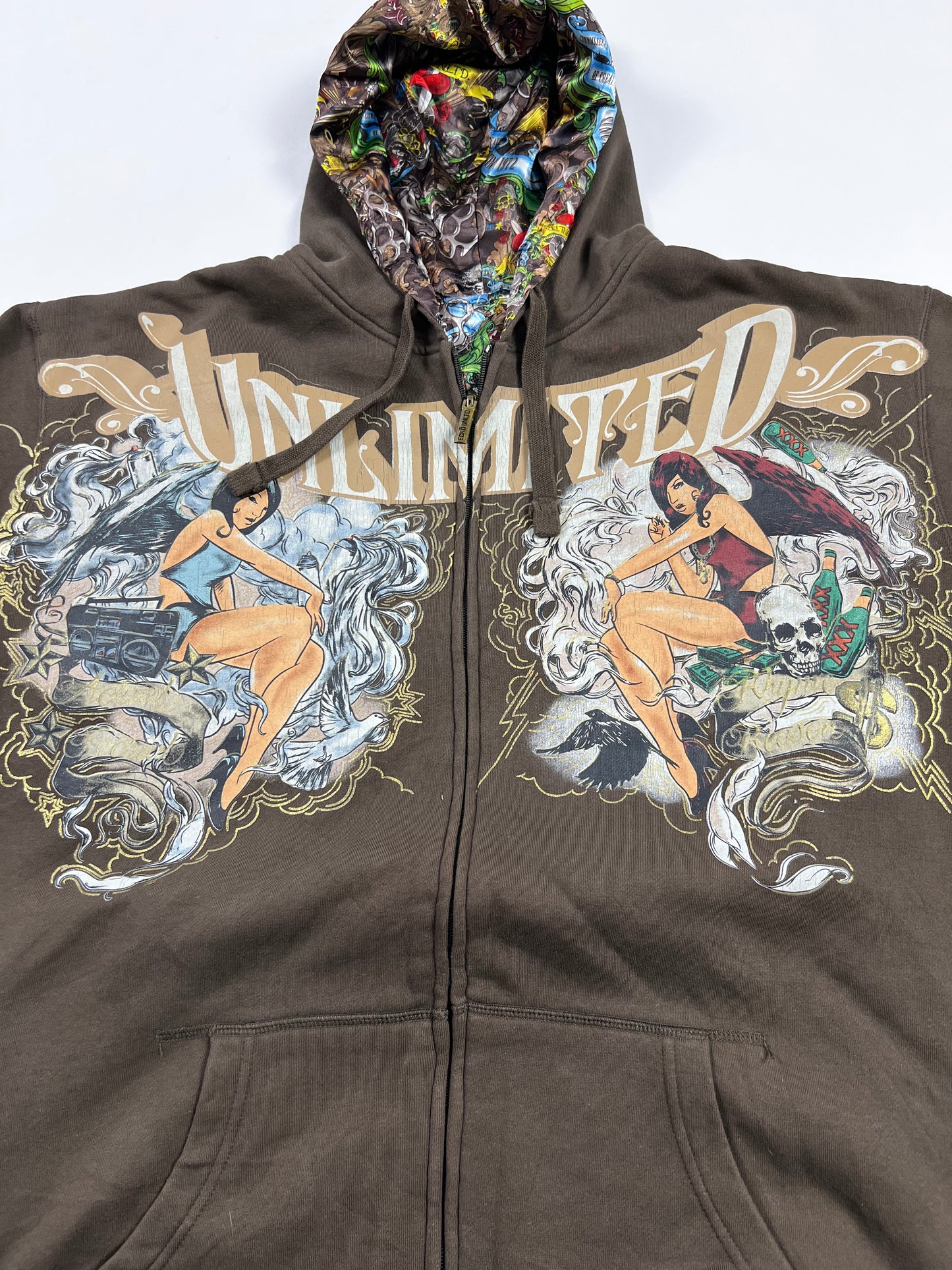 Rare Y2K ecko Hiphop Zipup Hoodie