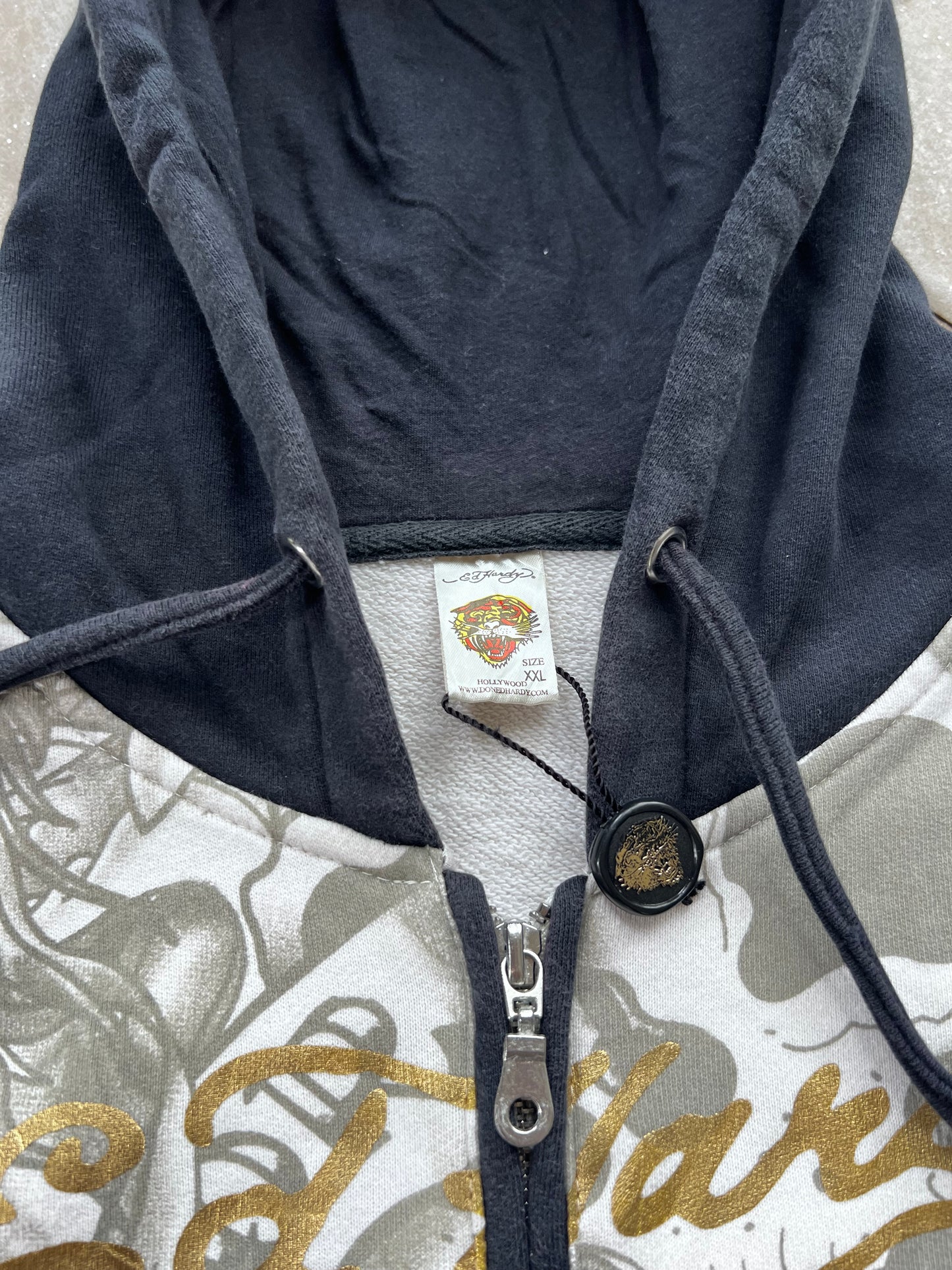 Y2K Ed hardy Zip-up Hoodie