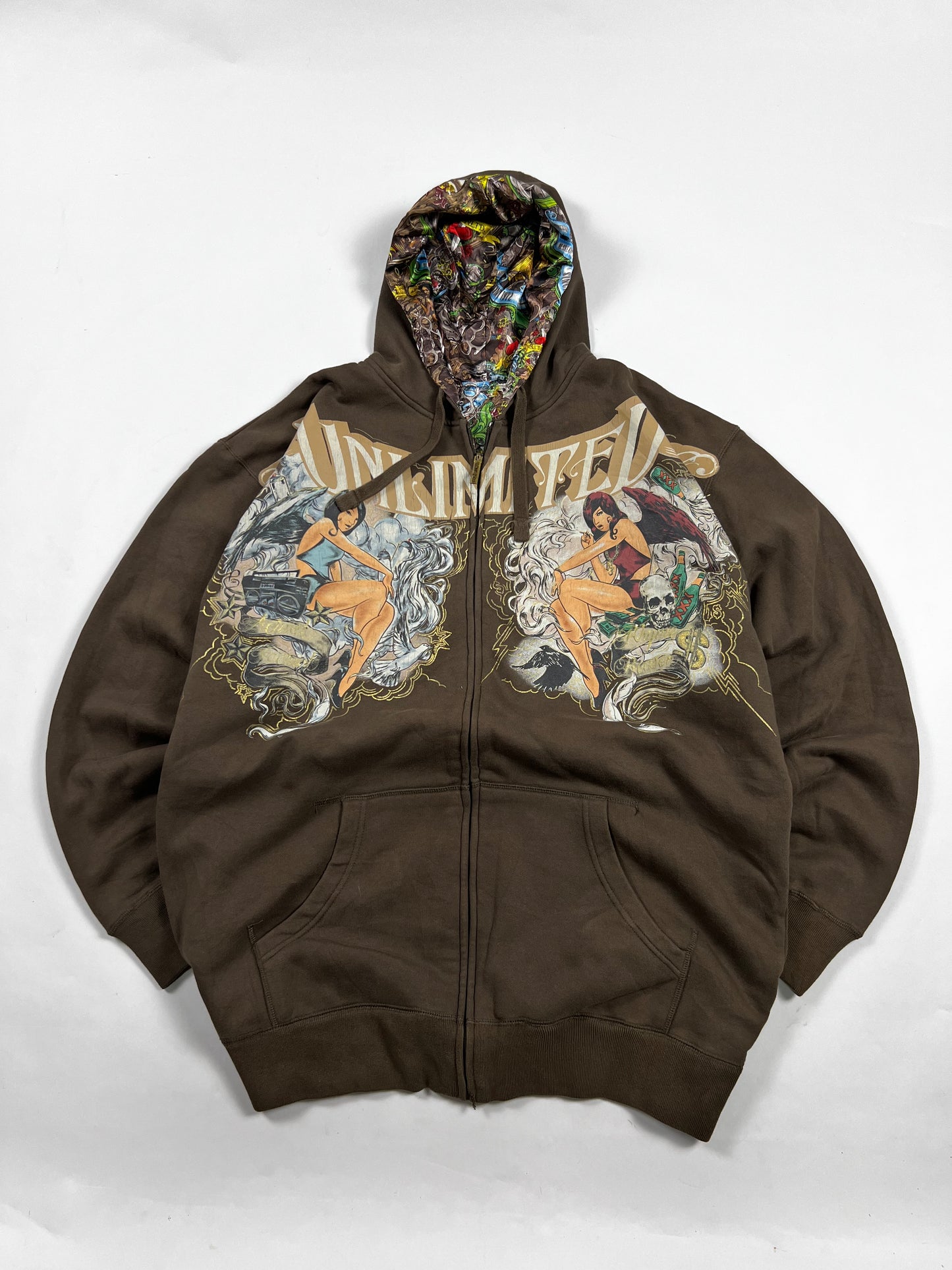 Rare Y2K ecko Hiphop Zipup Hoodie