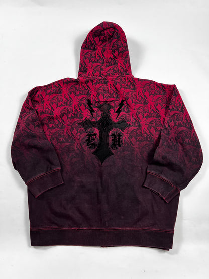 Rare ecko skull raider Zip-up Hoodie