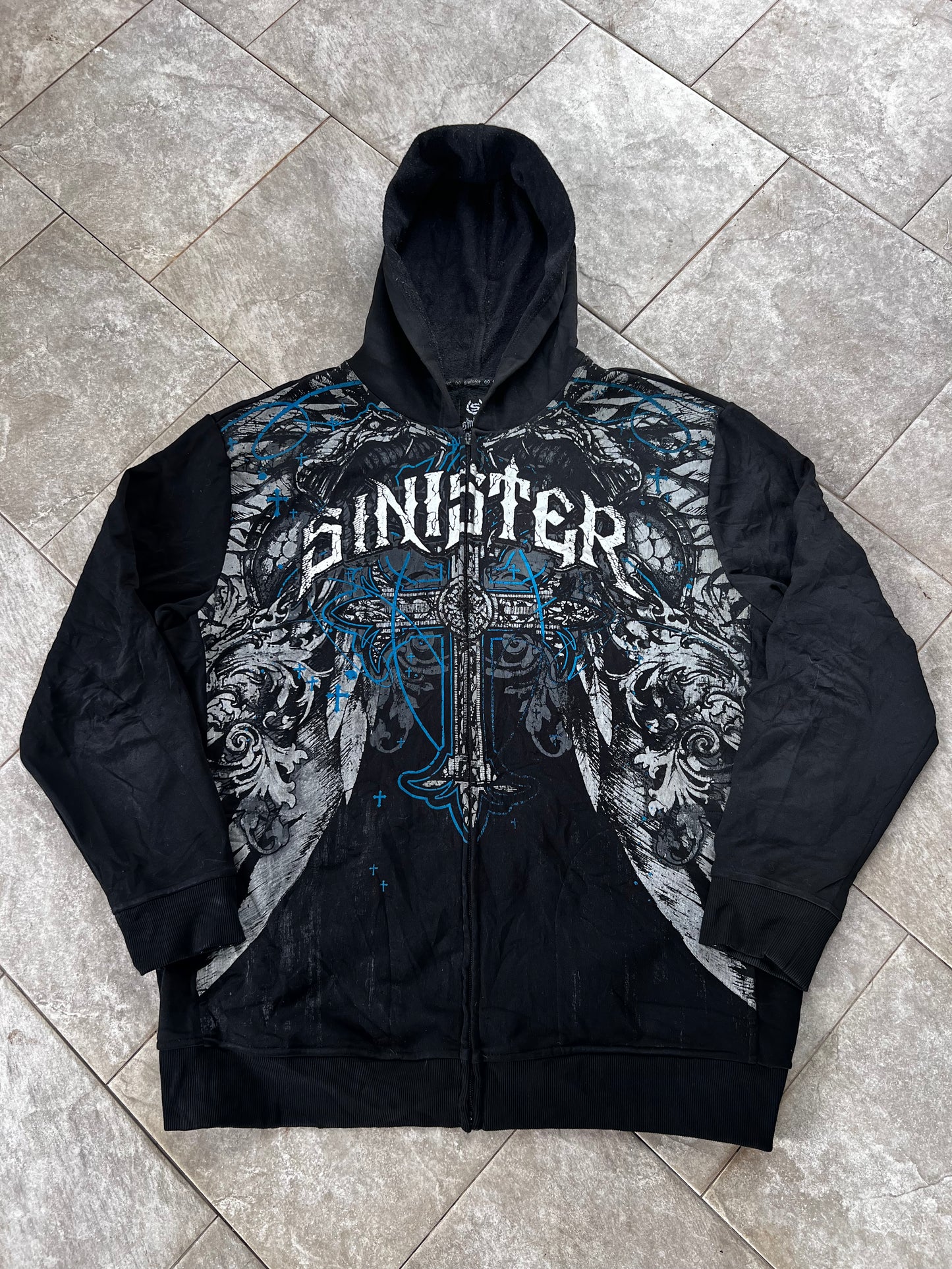 Y2K Sinister zip-up Hoodie