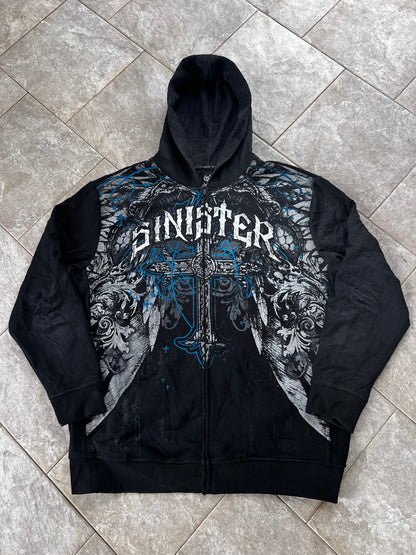Y2K Sinister zip-up Hoodie