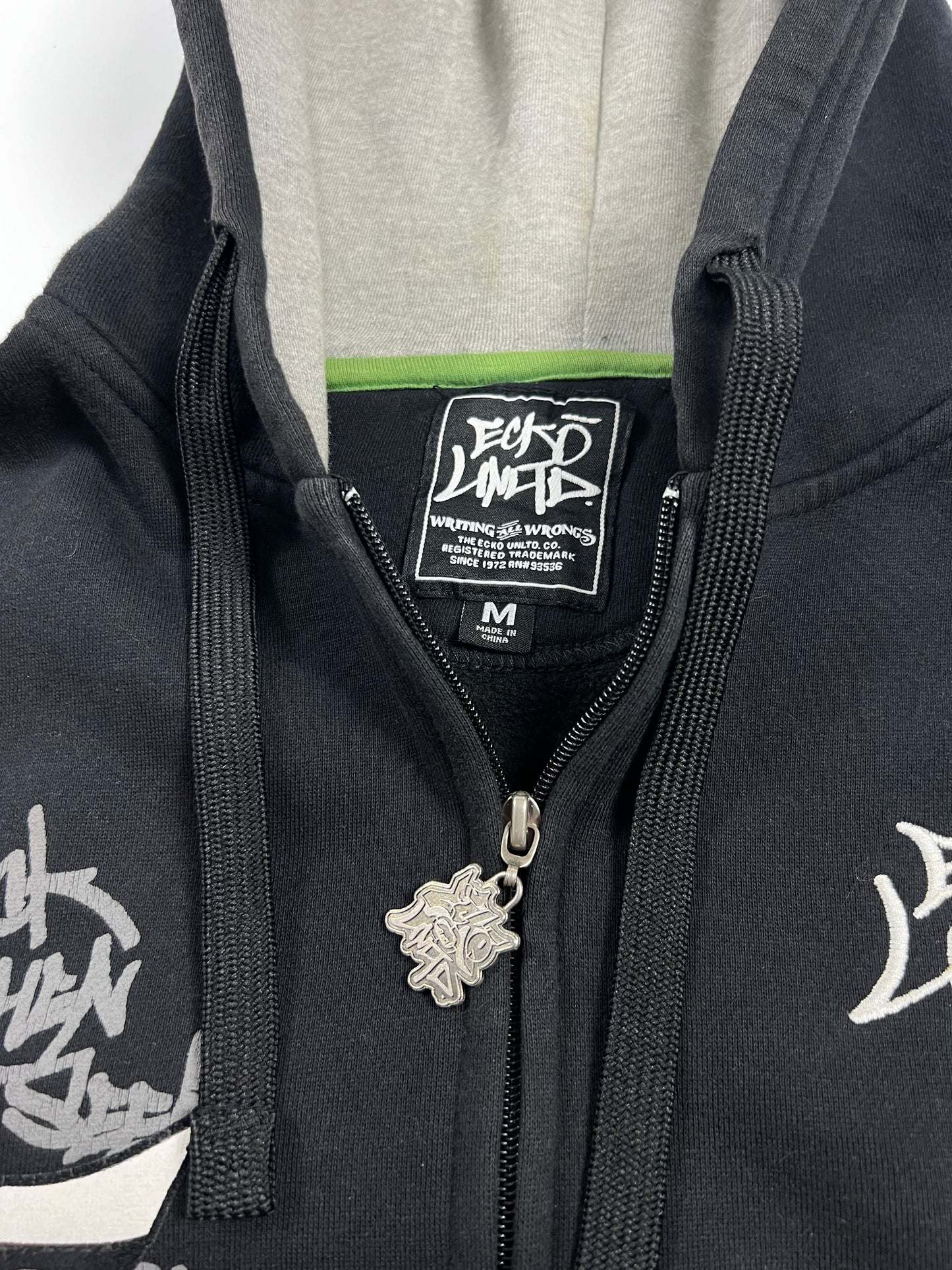 ecko graffiti Hiphop Zip-up Hoodie