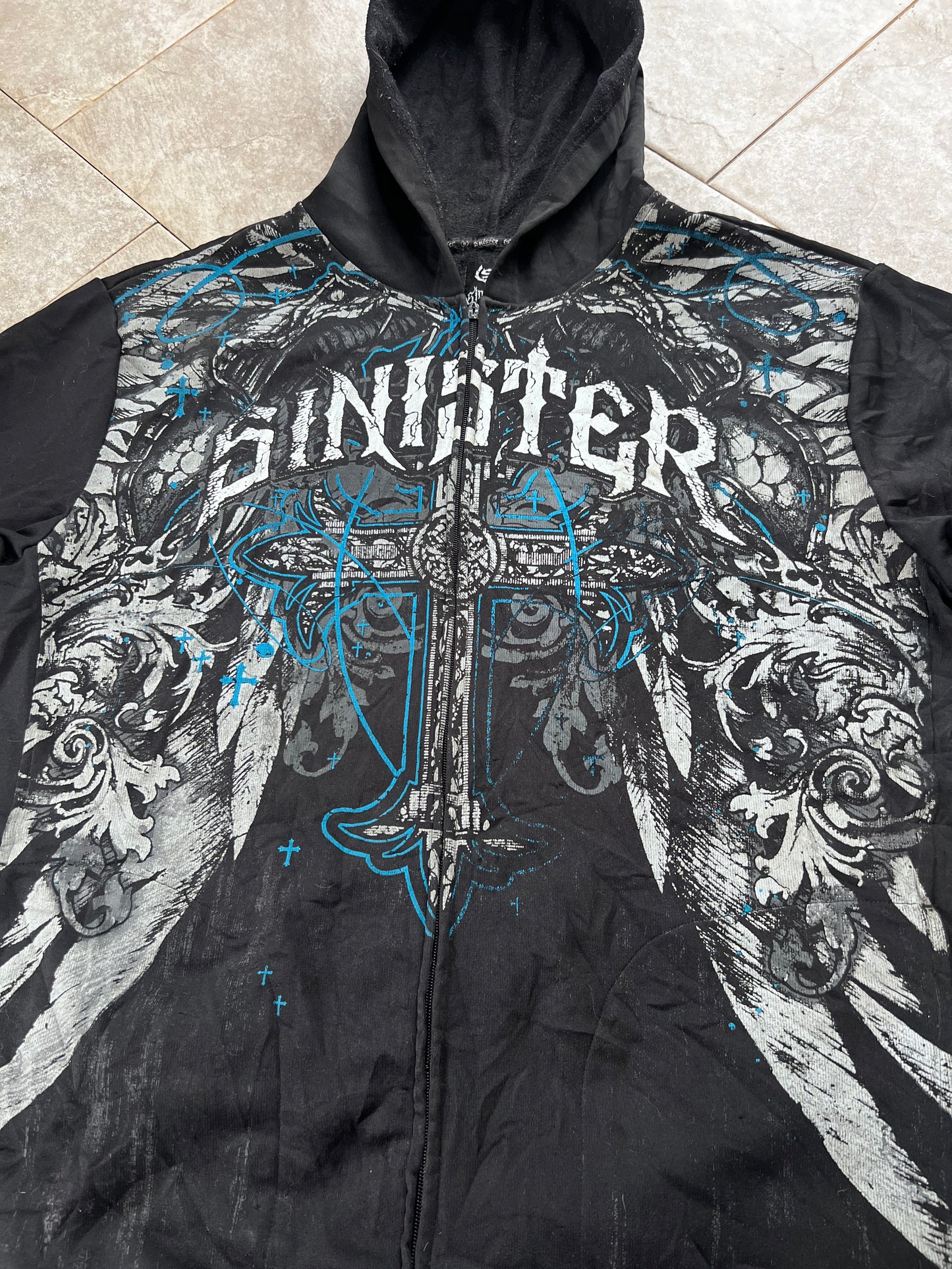 Y2K Sinister zip-up Hoodie