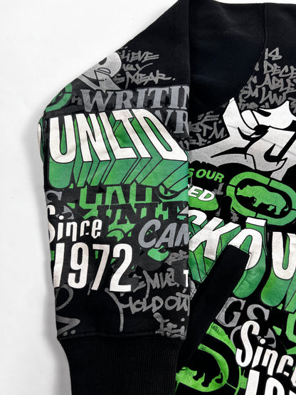 ecko graffiti Hiphop Zip-up Hoodie