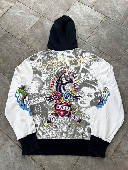 Y2K Ed hardy Zip-up Hoodie